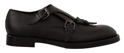 Dolce & Gabbana - Elegant Black Monk Strap Dress Shoes