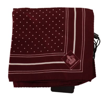 Dolce & Gabbana - Elegant Red Silk Pocket Square Handkerchief