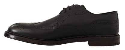 Dolce & Gabbana - Elegant Black Leather Formal Wingtip Shoes