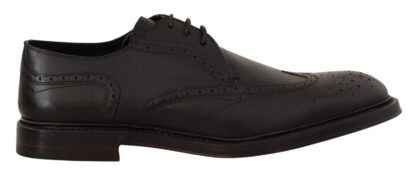 Dolce & Gabbana - Elegant Black Leather Formal Wingtip Shoes