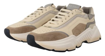 Dolce & Gabbana - Daymaster Casual Beige Leather Sneakers