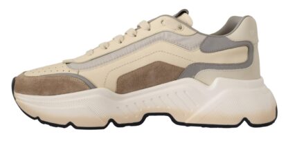 Dolce & Gabbana - Daymaster Casual Beige Leather Sneakers