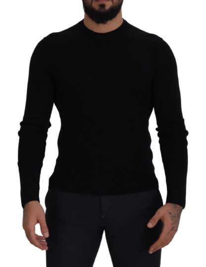 Dolce & Gabbana - Elegant Black Wool Crewneck Sweater