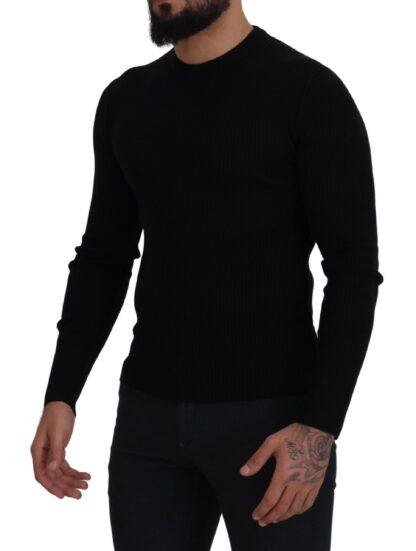 Dolce & Gabbana - Elegant Black Wool Crewneck Sweater