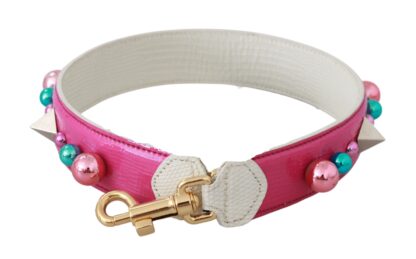 Dolce & Gabbana - Elegant Pink Leather Shoulder Strap Accessory