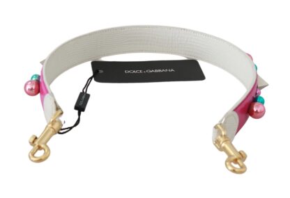 Dolce & Gabbana - Elegant Pink Leather Shoulder Strap Accessory