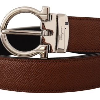 Salvatore Ferragamo - Elegant Reversible Calf Leather Belt