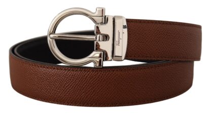 Salvatore Ferragamo - Elegant Reversible Calf Leather Belt