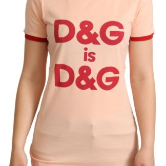 Dolce & Gabbana - Chic Pink Fashion Devotion Crewneck Tee