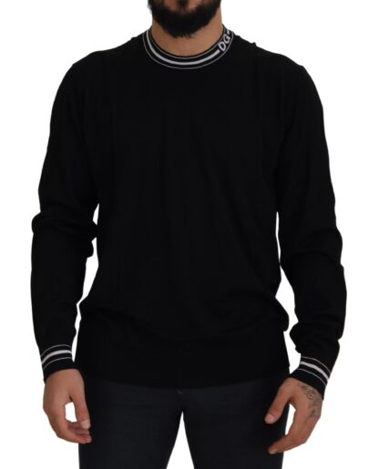 Dolce & Gabbana - Elegant Black Virgin Wool Crewneck Sweater