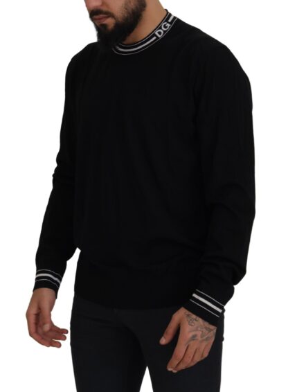 Dolce & Gabbana - Elegant Black Virgin Wool Crewneck Sweater