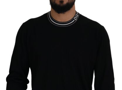 Dolce & Gabbana - Elegant Black Virgin Wool Crewneck Sweater