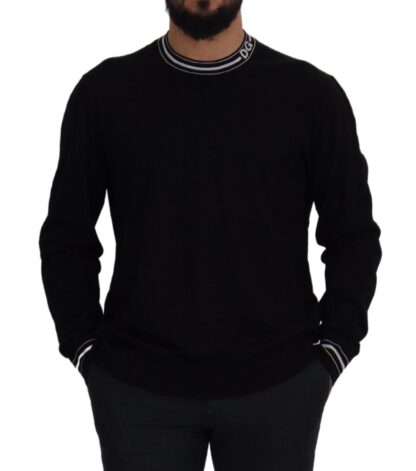 Dolce & Gabbana - Elegant Black Virgin Wool Crewneck Sweater