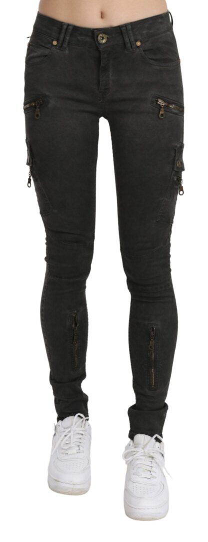 John Galliano - Chic Black Mid Waist Flared Jeans