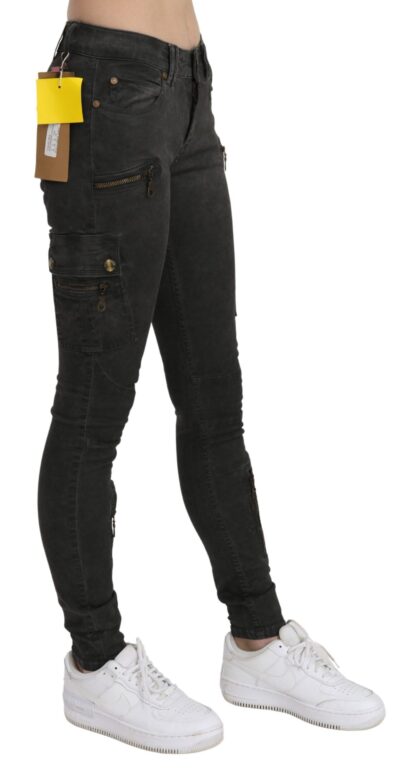 John Galliano - Chic Black Mid Waist Flared Jeans