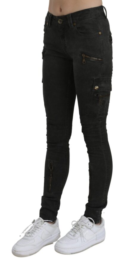 John Galliano - Chic Black Mid Waist Flared Jeans