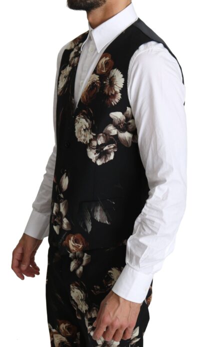 Dolce & Gabbana - Elegant Black Floral Martini Suit