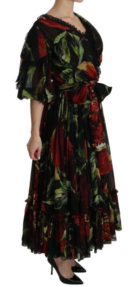 Dolce & Gabbana - Elegant Bell Sleeve Floral Maxi Dress