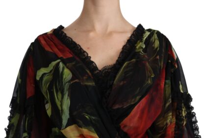 Dolce & Gabbana - Elegant Bell Sleeve Floral Maxi Dress