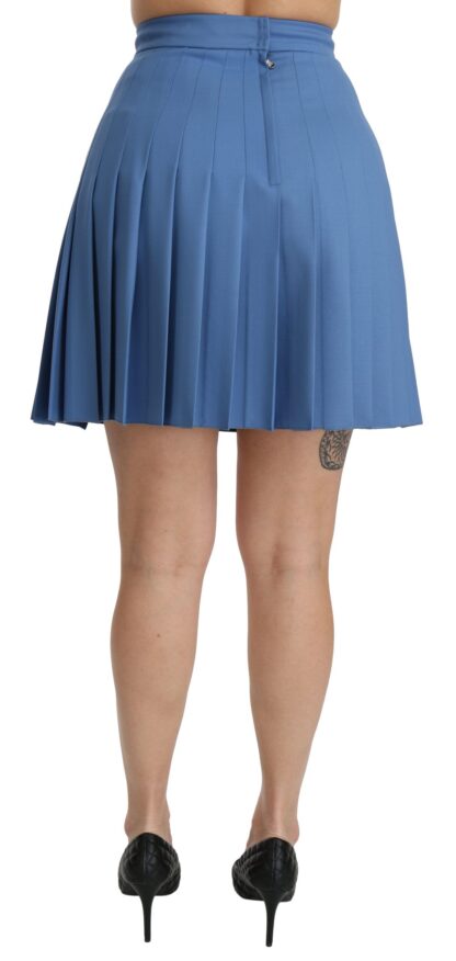 Dolce & Gabbana - Elegant Blue High Waist Skirt