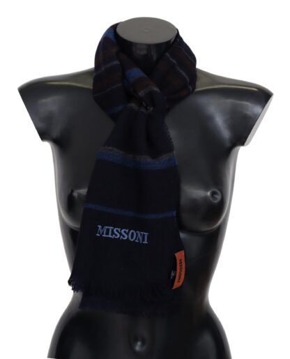 Missoni - Elegant Striped Wool Scarf with Logo Embroidery