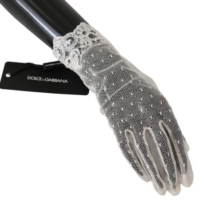 Dolce & Gabbana - Elegant White Lace Wrist-Length Gloves