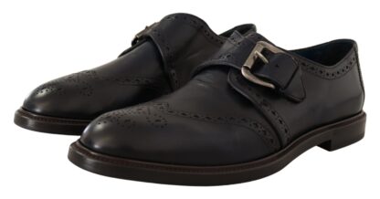 Dolce & Gabbana - Elegant Blue Leather Brogue Shoes