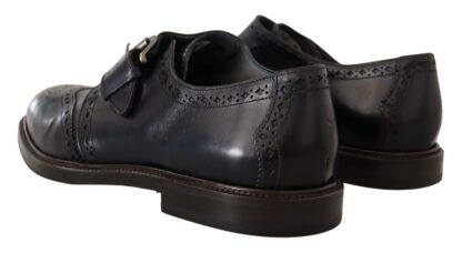 Dolce & Gabbana - Elegant Blue Leather Brogue Shoes