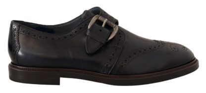 Dolce & Gabbana - Elegant Blue Leather Brogue Shoes