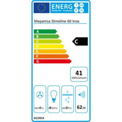 Συμβατικός Απορροφητήρας Mepamsa Slimline 60 60 cm 290 m³/h 65W C Χάλυβας