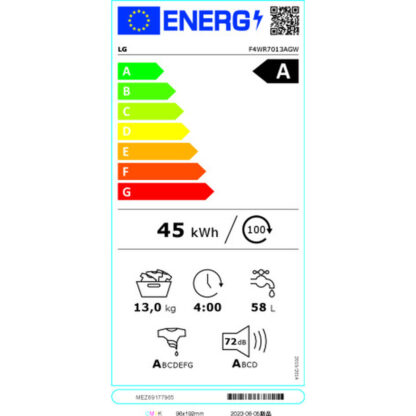 Πλυντήριο ρούχων LG F4WR7013AGW 60 cm 1400 rpm 13 kg