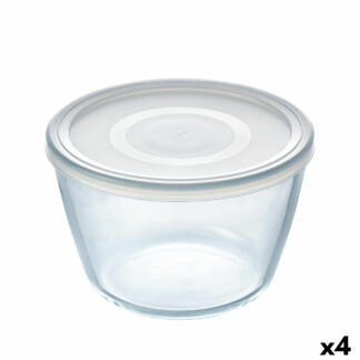 Ορθογώνιο Τάπερ με Καπάκι Pyrex Cook & Freeze 25 x 20 cm Διαφανές Σιλικόνη Γυαλί 2,6 L (x6)