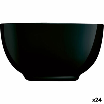 Ρηχό μπολ Luminarc Diwali Noir Μαύρο Γυαλί 14,5 cm (24 Μονάδες)