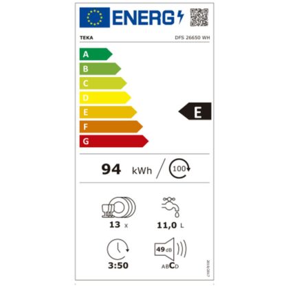 Πλυντήριο πιάτων Teka DFS26650WH 60 cm