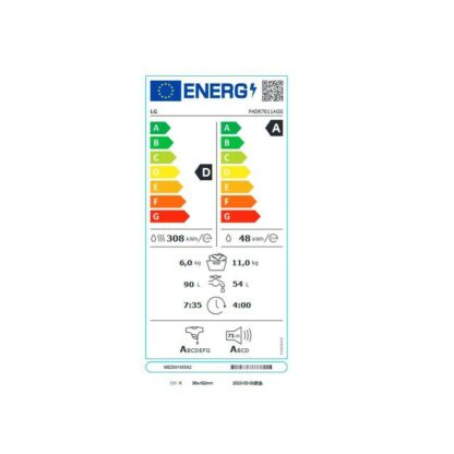 Έξυπνη Πλυντήριο-Στεγνωτήριο LG F4DR7011AGS 1400 rpm 11 kg/6 kg