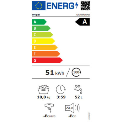 Πλυντήριο ρούχων Origial Prowash Inverter Slim ORIWM10AW 1400 rpm 10 kg