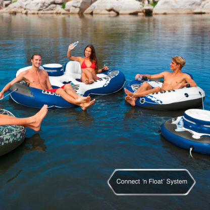 Φουσκωτή ρόδα Intex River Run 2 243 x 51 x 157 cm Μπλε Λευκό (3 Μονάδες)