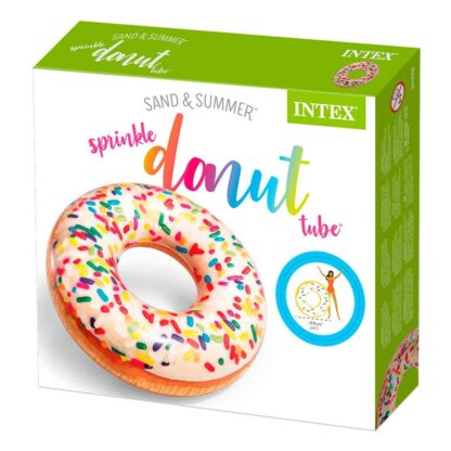 Φουσκωτή ρόδα Intex Donut Λευκό 114 x 25 x 114 cm (12 Μονάδες)