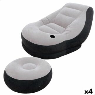 Φουσκωτή ρόδα Intex Donut Λευκό 114 x 25 x 114 cm (12 Μονάδες)