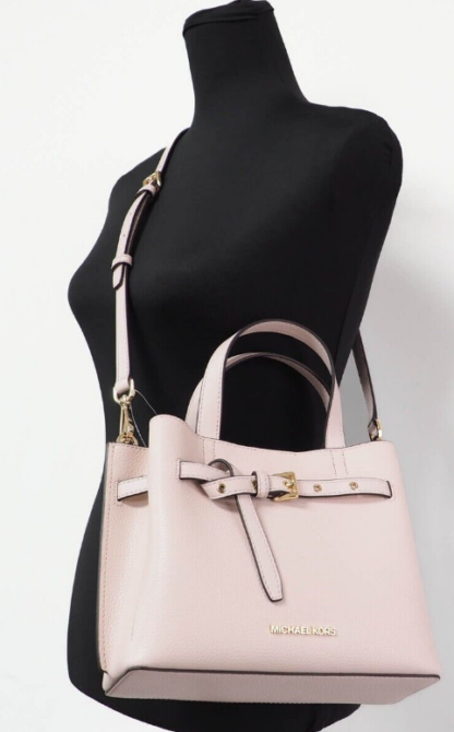 Michael Kors - Emilia Small Leather Convertible Satchel Crossbody Handbag Purse Pink