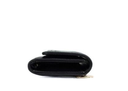 Michael Kors - Jet Set Travel Large Black Quilted Vegan Leather Trifold Wallet