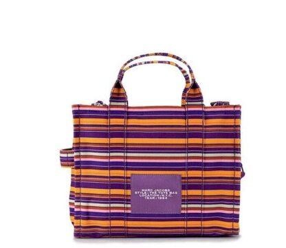 Marc Jacobs - The Tote Bag Traveler Tote Medium Purple Cotton Canvas Handbag Purse