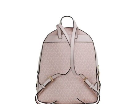 Michael Kors - Jaycee Large Dark Powder Blush PVC Zip Pocket Backpack Bookbag