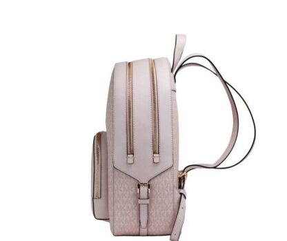 Michael Kors - Jaycee Large Dark Powder Blush PVC Zip Pocket Backpack Bookbag