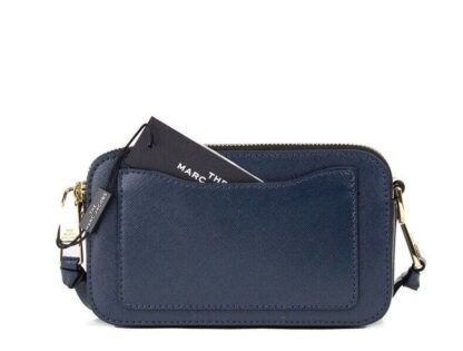 Marc Jacobs - The Snapshot Bag Blue Sea Saffiano Leather Shoulder Handbag Purse