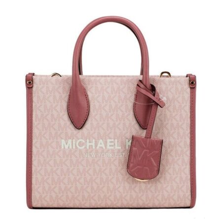 Michael Kors - Mirella Small Powder Blush PVC Top Zip Shopper Tote Crossbody Bag