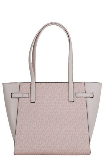 Michael Kors - Carmen Large Powder Blush Leather North South Tote Handbag Purse