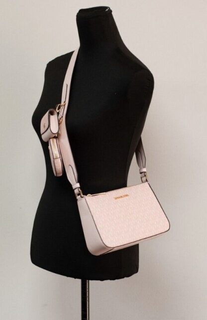 Michael Kors - Jet Set Small Powder Blush PVC Crossbody Tech Handbag Purse