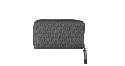 Michael Kors - Jet Set Large Black Signature PVC Flat Multifunction Wrist Wallet