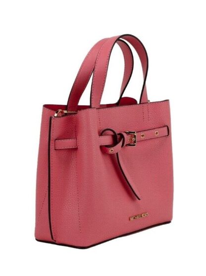 Michael Kors - Emilia Small Grapefruit Pebbled Leather Satchel Crossbody Handbag